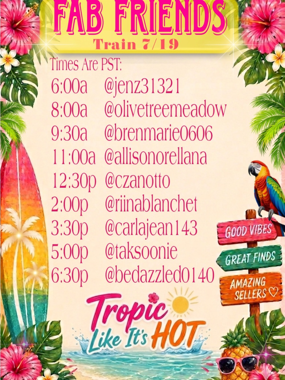 Fab friends flyer